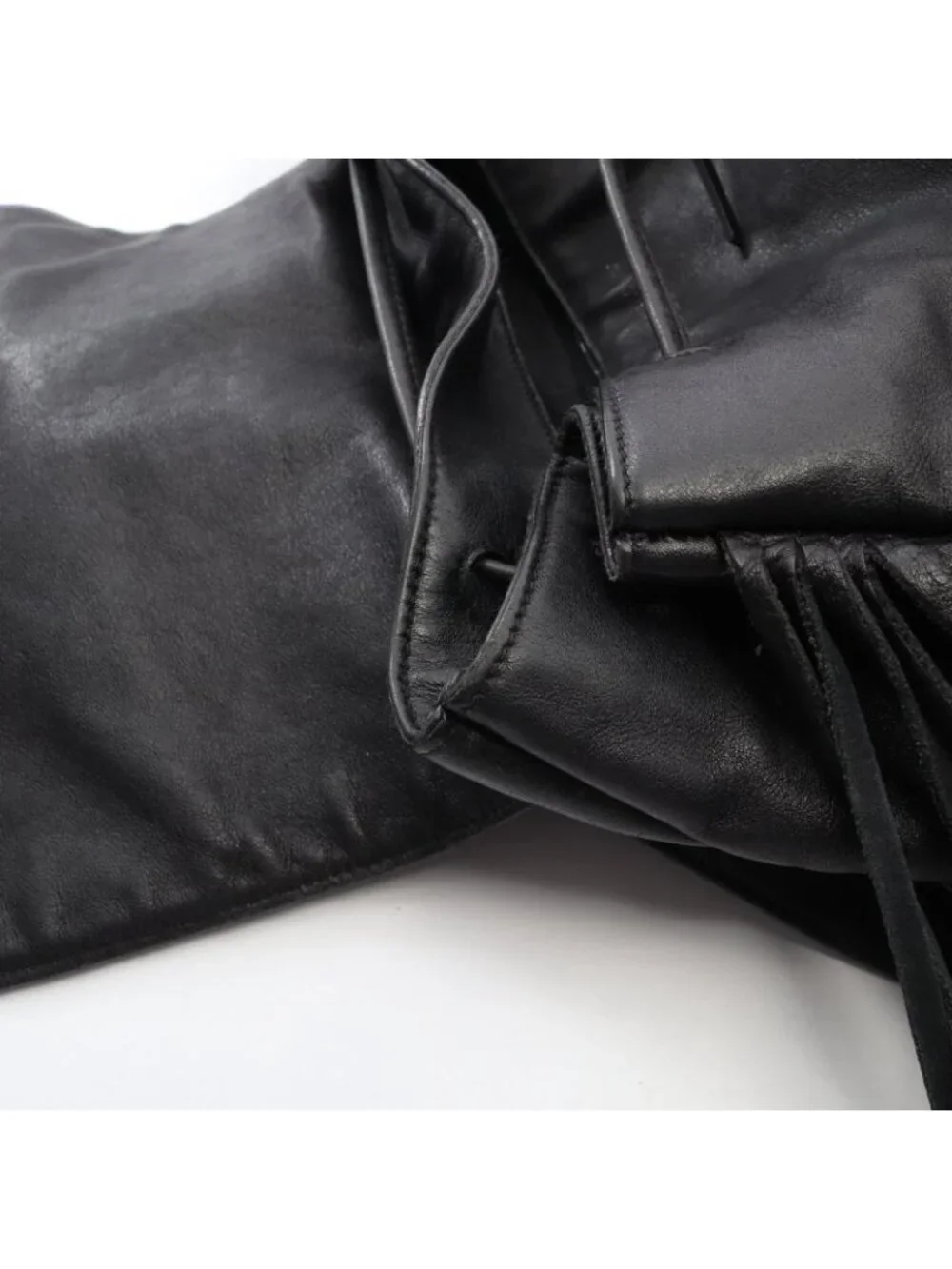 Saint Laurent Paris Backpack Festival Fringe Black Leather